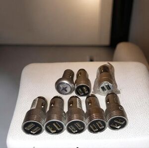 Silver USB Car Chargers